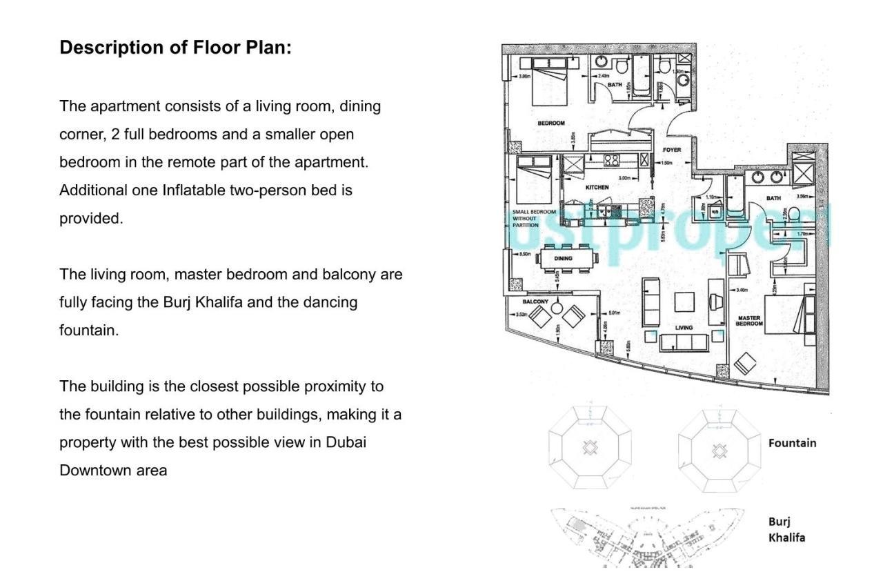 Elite Royal Apartment - Full Burj Khalifa & Fountain View - Premier - 2 Bedrooms & 1 Open Bedroom Without Partition Dubai Exterior photo